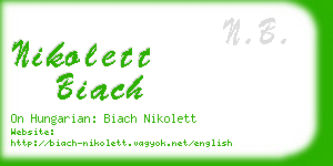 nikolett biach business card